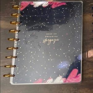 Stargazer happy planner with metal gold disc